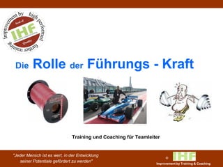 Die  Rolle  der  Führungs - Kraft Training und Coaching für Teamleiter 