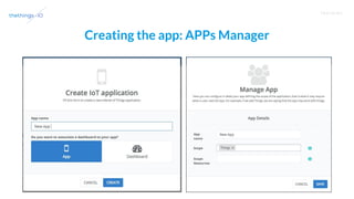 T R A I N I N G
Creating the app: APPs Manager
 