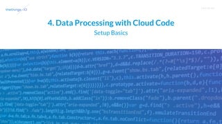 4. Data Processing with Cloud Code
Setup Basics
T R A I N I N G
 