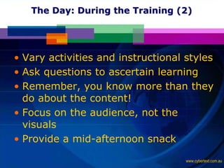 Training 101: Learn How to Train