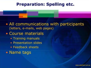 Training 101: Learn How to Train