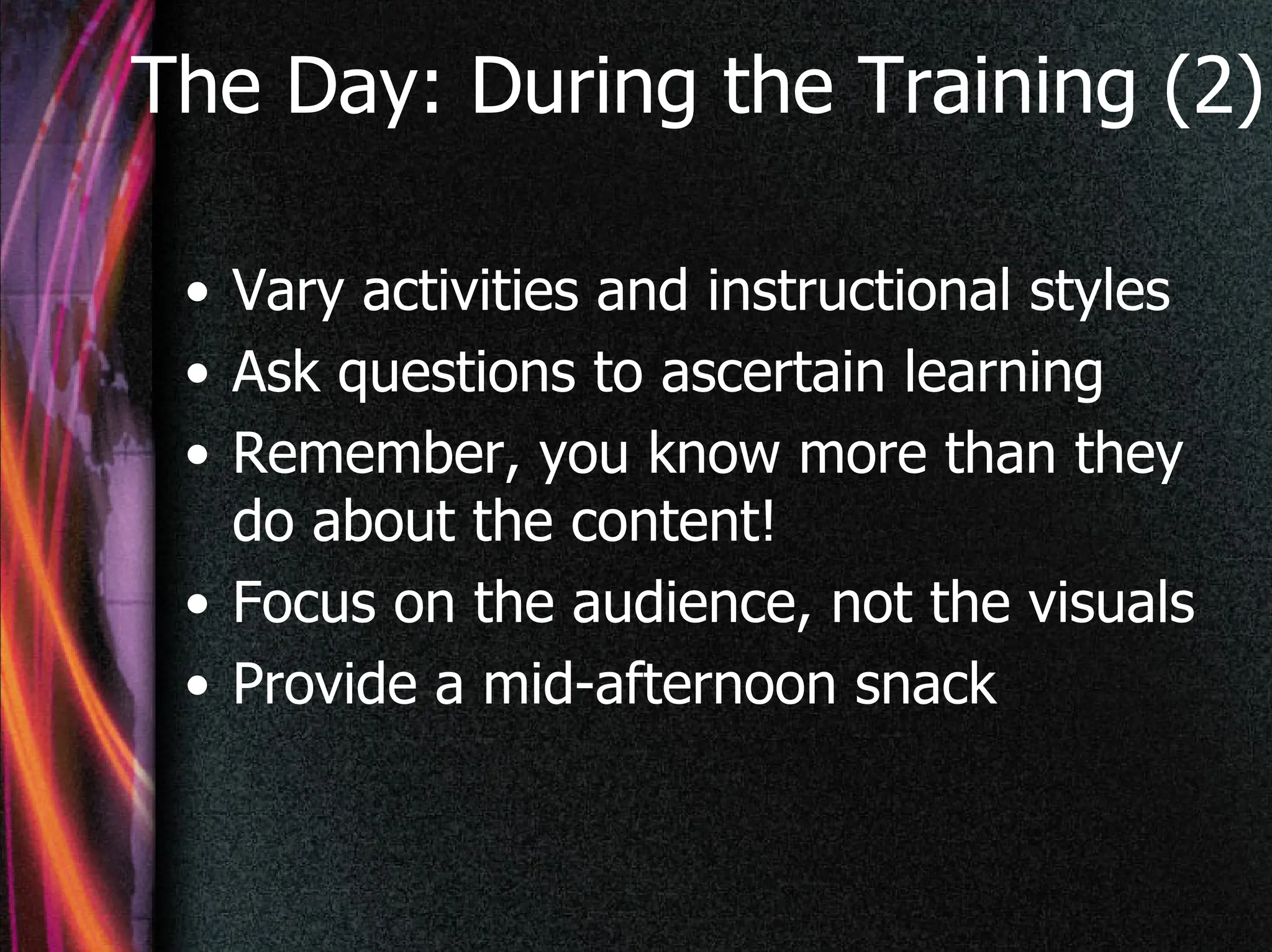 Training 101: Logistics for delivering face-to-face instruction
