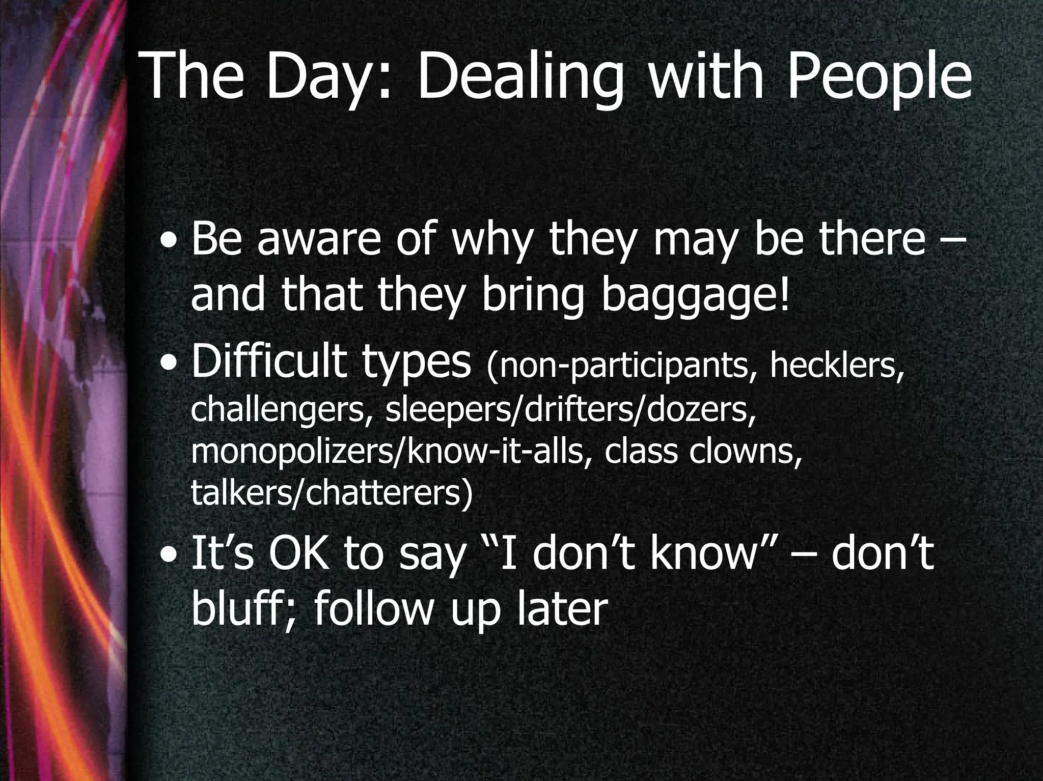Training 101: Logistics for delivering face-to-face instruction