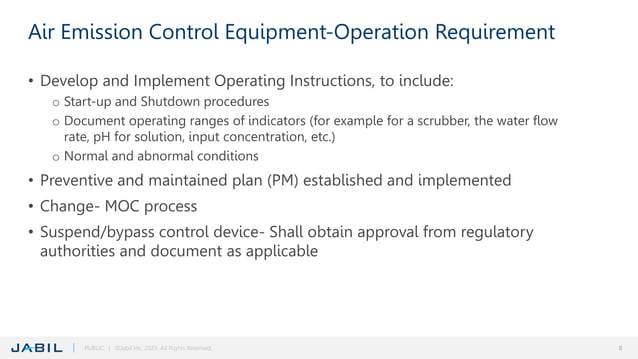 Training_Air Emission Management Standard.pptx | Indoor Environmental ...