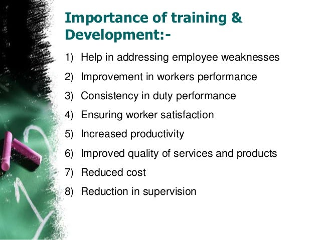 The Role Of Training And Development At