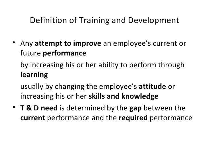 Training And Development