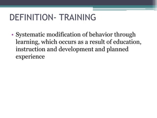 Training and development | PPTX