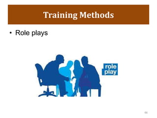 Training Methods
• Role plays
66
 