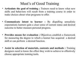 Training and Development of Employees for better growth | PPTX