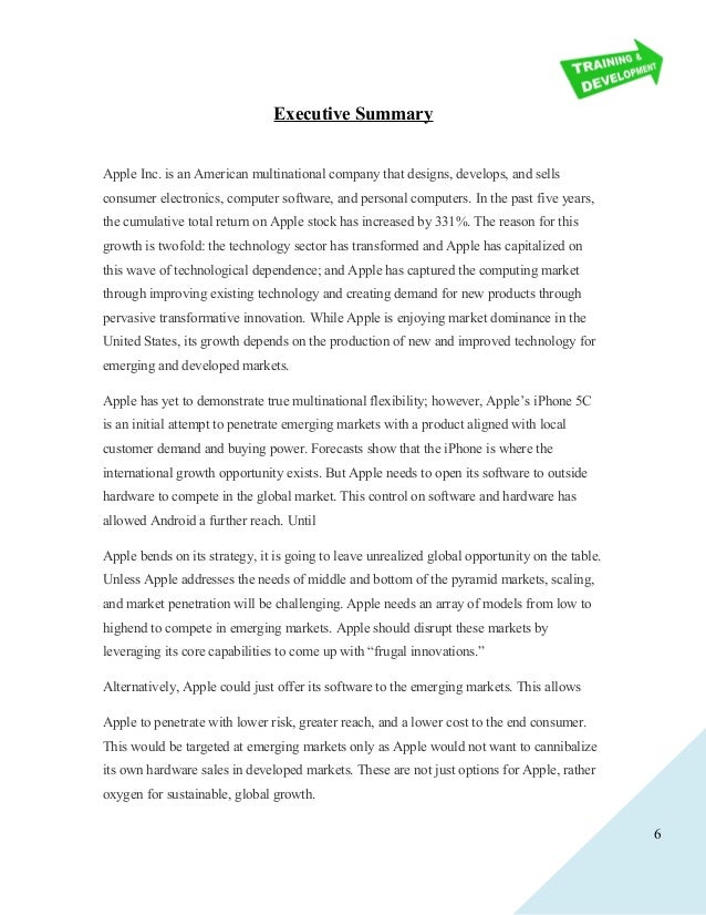 Training And Development Of Apple Co