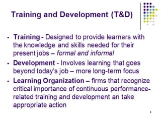 Training and development of employees | PPTX