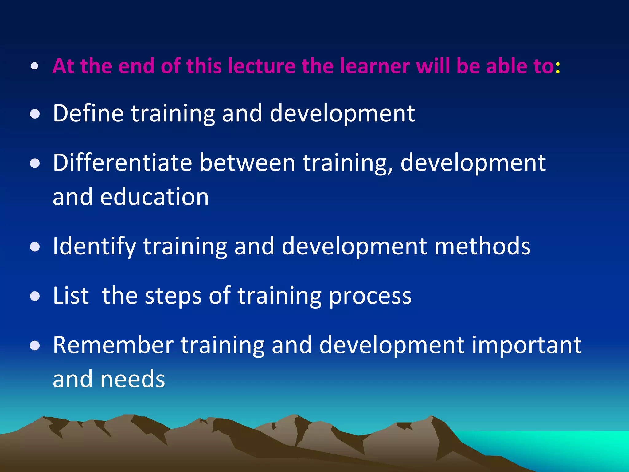 Training and development of human resource | PPT