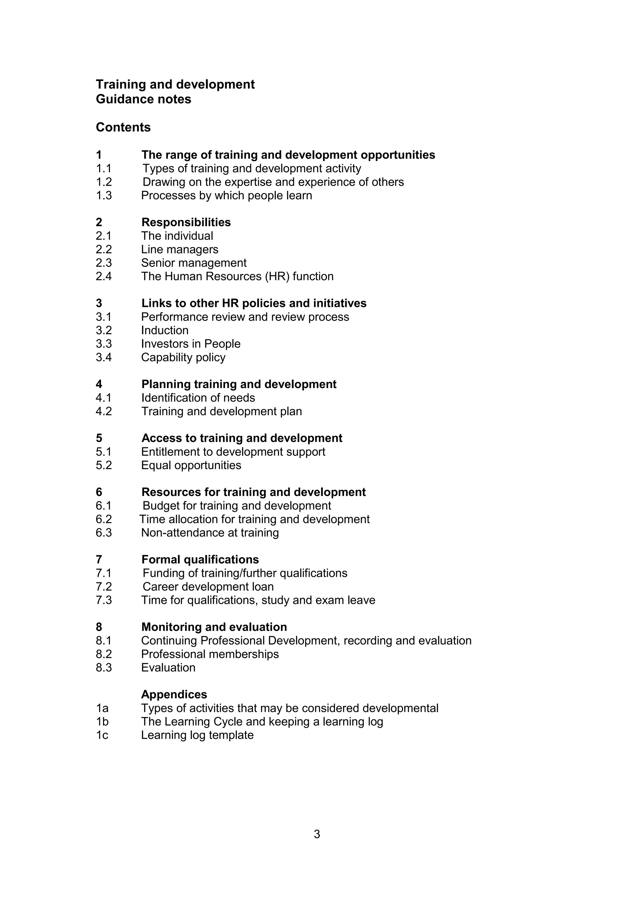 Training and development policy | PDF