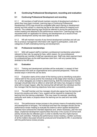 Training and development policy | PDF