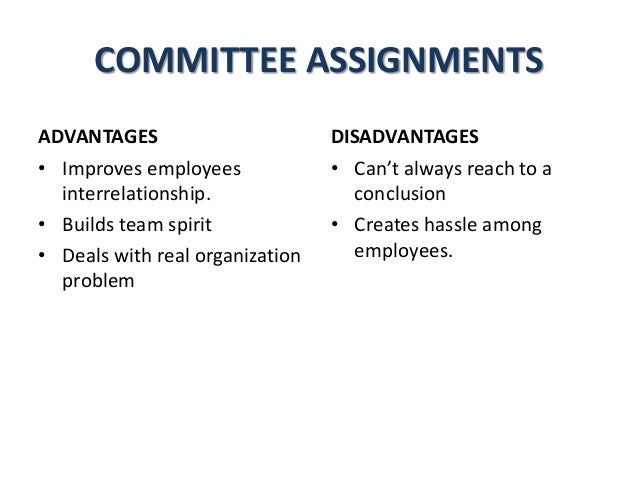 committee assignment training method