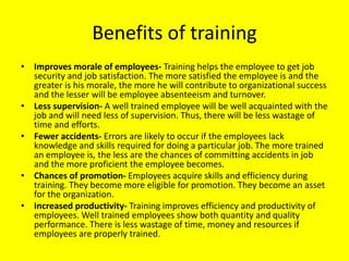Training and retraining of employees | PPTX