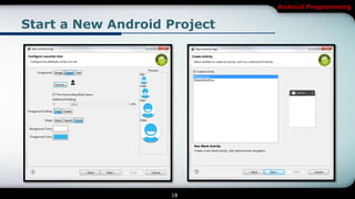 Android Programming


Start a New Android Project




                    18
 
