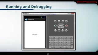 Android Programming


Running and Debugging




                  26
 