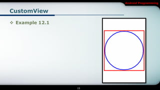 Android Programming


CustomView

 Example 12.1




                 15
 