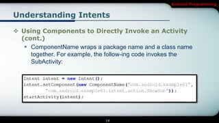 [Android] Intent and Activity | PDF