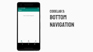 Codelab 3:
Bottom
navigation
 