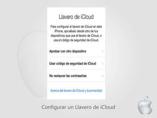 Configurar un Llavero de iCloud
 