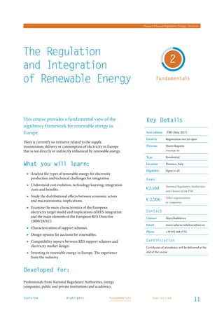Training at the florence school of regulation | PDF