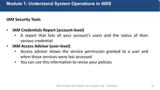 Training AWS: Module 1 - System Operation in AWS | PDF