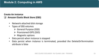 Training AWS: Module 2 - Computing in AWS | PDF