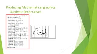Producing Mathematical graphics
         Quadratic Bézier Curves




Training Basic Latex               1/12/2013   58
 