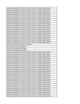 Capacity Development of Parent Teacher Councils in Khyber pakhtunkhwa
Capacity Development of Parent Teacher Councils in Khyber pakhtunkhwa
Capacity Development of Parent Teacher Councils in Khyber pakhtunkhwa
Capacity Development of Parent Teacher Councils in Khyber pakhtunkhwa
Capacity Development of Parent Teacher Councils in Khyber pakhtunkhwa
Capacity Development of Parent Teacher Councils in Khyber pakhtunkhwa
Capacity Development of Parent Teacher Councils in Khyber pakhtunkhwa
Capacity Development of Parent Teacher Councils in Khyber pakhtunkhwa
Capacity Development of Parent Teacher Councils in Khyber pakhtunkhwa
Capacity Development of Parent Teacher Councils in Khyber pakhtunkhwa
Capacity Development of Parent Teacher Councils in Khyber pakhtunkhwa
Capacity Development of Parent Teacher Councils in Khyber pakhtunkhwa
Capacity Development of Parent Teacher Councils in Khyber pakhtunkhwa
Capacity Development of Parent Teacher Councils in Khyber pakhtunkhwa
Capacity Development of Parent Teacher Councils in Khyber pakhtunkhwa
Capacity Development of Parent Teacher Councils in Khyber pakhtunkhwa
Capacity Development of Parent Teacher Councils in Khyber pakhtunkhwa
Capacity Development of Parent Teacher Councils in Khyber pakhtunkhwa
Capacity Development of Parent Teacher Councils in Khyber pakhtunkhwa
Bacha Khan Poverty Alleviation Programme
Enhancing Community Resilience
Livelihood Strenghtening Program
Livelihood Strenghtening Program
Capacity Development of Parent Teacher Councils in Khyber pakhtunkhwa
Capacity Development of Parent Teacher Councils in Khyber pakhtunkhwa
Capacity Development of Parent Teacher Councils in Khyber pakhtunkhwa
Capacity Development of Parent Teacher Councils in Khyber pakhtunkhwa
Capacity Development of Parent Teacher Councils in Khyber pakhtunkhwa
Capacity Development of Parent Teacher Councils in Khyber pakhtunkhwa
Capacity Development of Parent Teacher Councils in Khyber pakhtunkhwa
Capacity Development of Parent Teacher Councils in Khyber pakhtunkhwa
Capacity Development of Parent Teacher Councils in Khyber pakhtunkhwa
Capacity Development of Parent Teacher Councils in Khyber pakhtunkhwa
Capacity Development of Parent Teacher Councils in Khyber pakhtunkhwa
Capacity Development of Parent Teacher Councils in Khyber pakhtunkhwa
Capacity Development of Parent Teacher Councils in Khyber pakhtunkhwa
Capacity Development of Parent Teacher Councils in Khyber pakhtunkhwa
Capacity Development of Parent Teacher Councils in Khyber pakhtunkhwa
Capacity Development of Parent Teacher Councils in Khyber pakhtunkhwa
Capacity Development of Parent Teacher Councils in Khyber pakhtunkhwa
Capacity Development of Parent Teacher Councils in Khyber pakhtunkhwa
Capacity Development of Parent Teacher Councils in Khyber pakhtunkhwa
Capacity Development of Parent Teacher Councils in Khyber pakhtunkhwa
Capacity Development of Parent Teacher Councils in Khyber pakhtunkhwa
Capacity Development of Parent Teacher Councils in Khyber pakhtunkhwa
Capacity Development of Parent Teacher Councils in Khyber pakhtunkhwa
Capacity Development of Parent Teacher Councils in Khyber pakhtunkhwa
 
