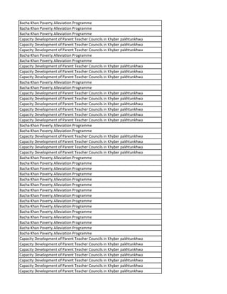 Bacha Khan Poverty Alleviation Programme
Bacha Khan Poverty Alleviation Programme
Bacha Khan Poverty Alleviation Programme
Capacity Development of Parent Teacher Councils in Khyber pakhtunkhwa
Capacity Development of Parent Teacher Councils in Khyber pakhtunkhwa
Capacity Development of Parent Teacher Councils in Khyber pakhtunkhwa
Bacha Khan Poverty Alleviation Programme
Bacha Khan Poverty Alleviation Programme
Capacity Development of Parent Teacher Councils in Khyber pakhtunkhwa
Capacity Development of Parent Teacher Councils in Khyber pakhtunkhwa
Capacity Development of Parent Teacher Councils in Khyber pakhtunkhwa
Bacha Khan Poverty Alleviation Programme
Bacha Khan Poverty Alleviation Programme
Capacity Development of Parent Teacher Councils in Khyber pakhtunkhwa
Capacity Development of Parent Teacher Councils in Khyber pakhtunkhwa
Capacity Development of Parent Teacher Councils in Khyber pakhtunkhwa
Capacity Development of Parent Teacher Councils in Khyber pakhtunkhwa
Capacity Development of Parent Teacher Councils in Khyber pakhtunkhwa
Capacity Development of Parent Teacher Councils in Khyber pakhtunkhwa
Bacha Khan Poverty Alleviation Programme
Bacha Khan Poverty Alleviation Programme
Capacity Development of Parent Teacher Councils in Khyber pakhtunkhwa
Capacity Development of Parent Teacher Councils in Khyber pakhtunkhwa
Capacity Development of Parent Teacher Councils in Khyber pakhtunkhwa
Capacity Development of Parent Teacher Councils in Khyber pakhtunkhwa
Bacha Khan Poverty Alleviation Programme
Bacha Khan Poverty Alleviation Programme
Bacha Khan Poverty Alleviation Programme
Bacha Khan Poverty Alleviation Programme
Bacha Khan Poverty Alleviation Programme
Bacha Khan Poverty Alleviation Programme
Bacha Khan Poverty Alleviation Programme
Bacha Khan Poverty Alleviation Programme
Bacha Khan Poverty Alleviation Programme
Bacha Khan Poverty Alleviation Programme
Bacha Khan Poverty Alleviation Programme
Bacha Khan Poverty Alleviation Programme
Bacha Khan Poverty Alleviation Programme
Bacha Khan Poverty Alleviation Programme
Bacha Khan Poverty Alleviation Programme
Capacity Development of Parent Teacher Councils in Khyber pakhtunkhwa
Capacity Development of Parent Teacher Councils in Khyber pakhtunkhwa
Capacity Development of Parent Teacher Councils in Khyber pakhtunkhwa
Capacity Development of Parent Teacher Councils in Khyber pakhtunkhwa
Capacity Development of Parent Teacher Councils in Khyber pakhtunkhwa
Capacity Development of Parent Teacher Councils in Khyber pakhtunkhwa
Capacity Development of Parent Teacher Councils in Khyber pakhtunkhwa
 