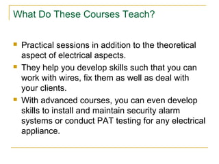 Training Courses For Electricians | PPT