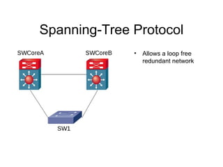 Spanning-Tree Protocol Allows a loop free redundant network 