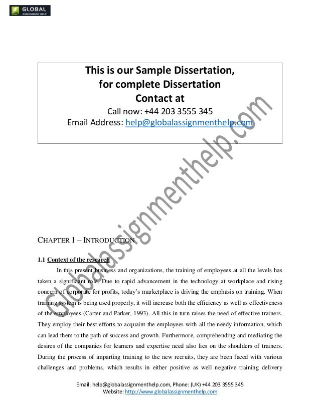 Dissertation evaluation training