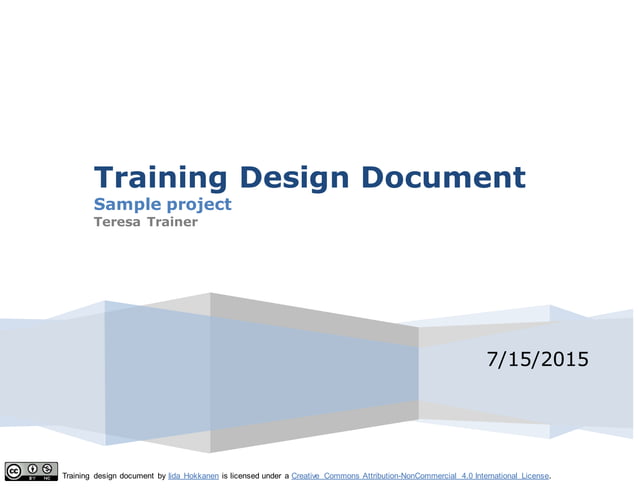 Training Design Examples Pdf Training design document - Template 1 | DOCX | Resume Writing and ...