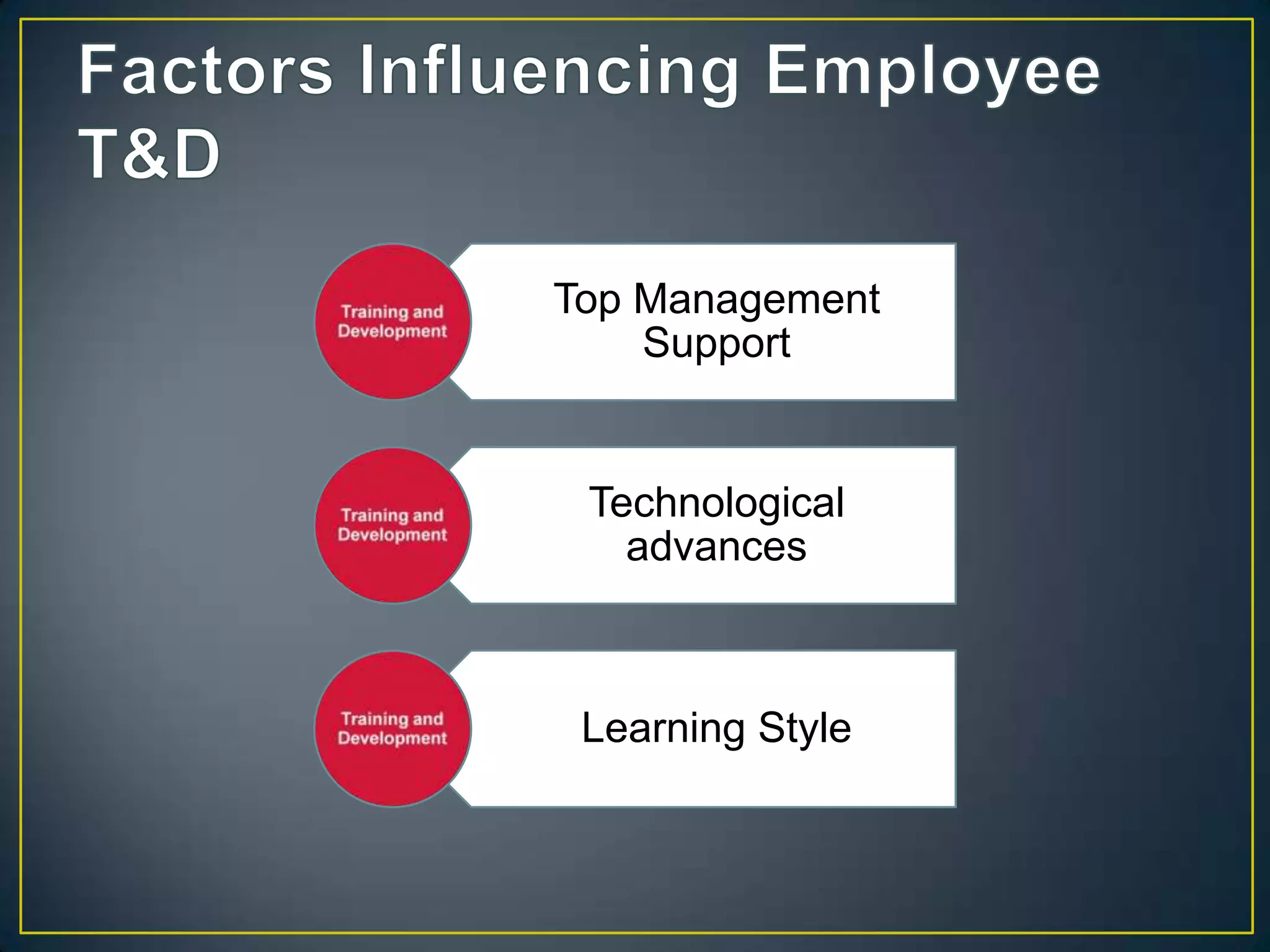 Top Management
Support
Technological
advances
Learning Style