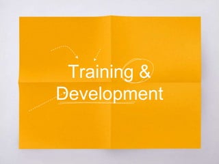 Training &
Development
 