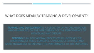 Training & development | PPT