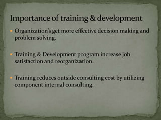Training & development of dhaka bank | PPTX