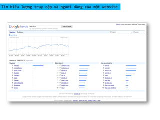 Tìm hiểu lượng truy cập và người dùng của một website

 