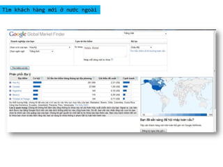 Tìm khách hàng mới ở nước ngoài
 