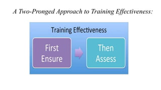 A Two-Pronged Approach to Training Effectiveness:
 