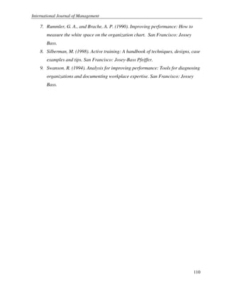 Training effectiveness – a study on pre training and post-training ...