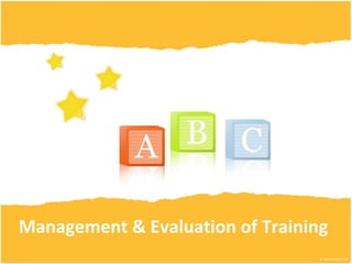 Management & Evaluation of Training 