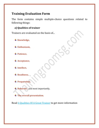 8 Professional Tips to Conduct Effective Training Sessions | PDF