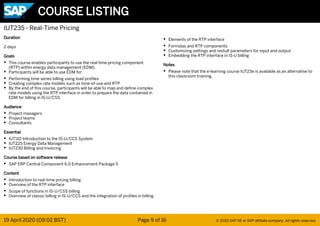 Sap Rtp Training for applications with industry solutions in sap utilities | PDF