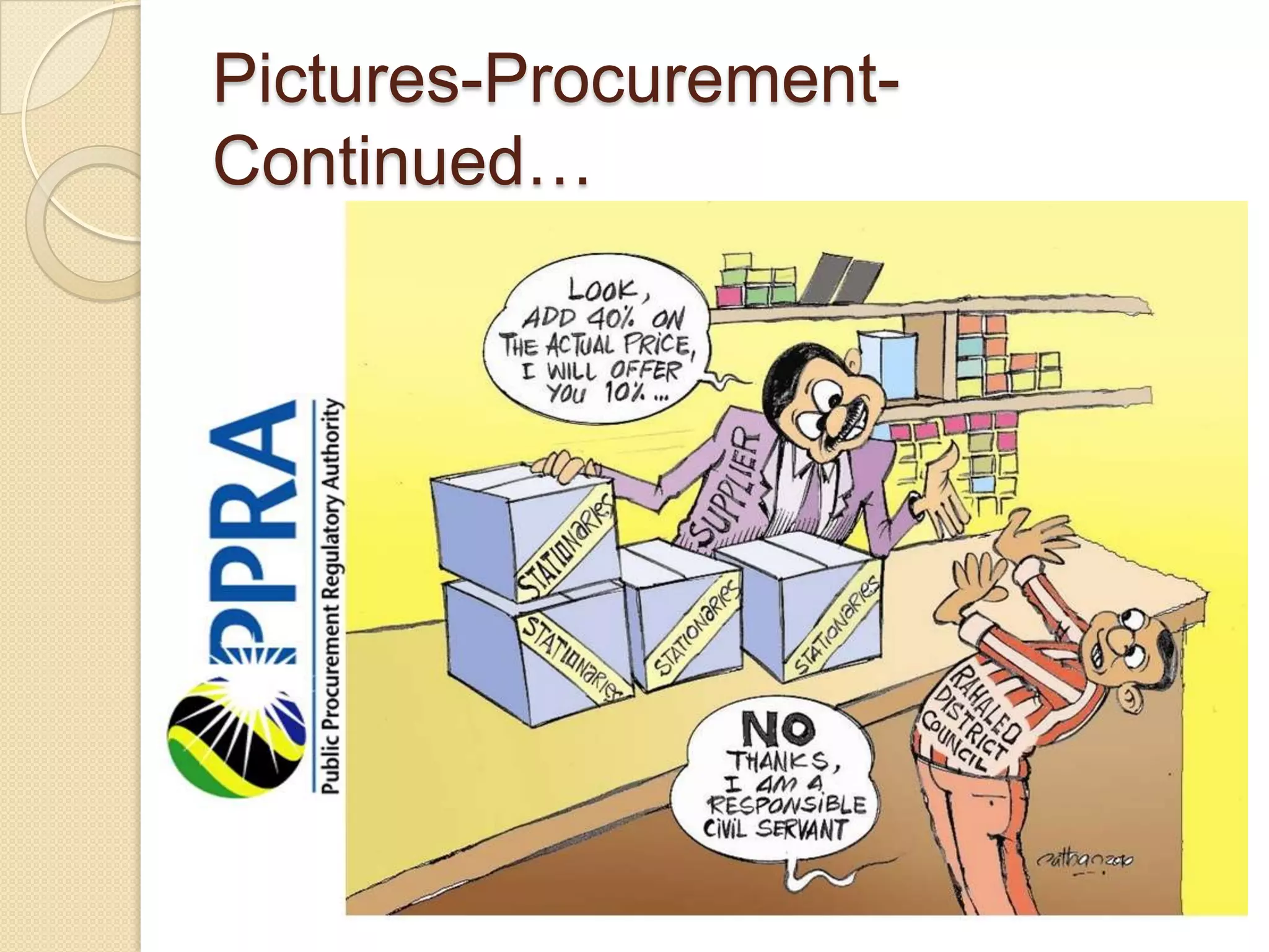 Pictures-Procurement-
Continued…
 