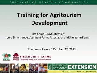 Presentation - Training for Service Providers That Support Agritourism Farms