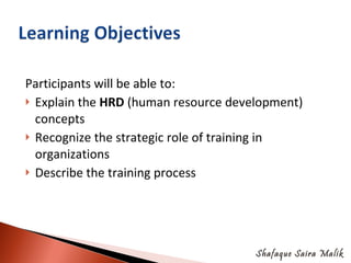 Training function+hrd | PPT